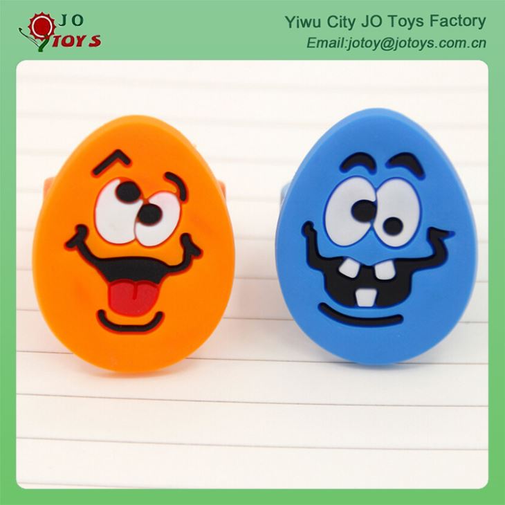 Funny And Wacky PVC Emoji Finger Ring Toy For Capsule Toy 3