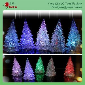 13cm دکوراسیون کریسمس رنگارنگ درختان با چراغ های LED فلش