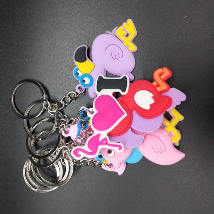 Flamingo Keychains Key Ring