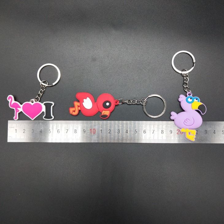 Flamingo Keychains Key Ring