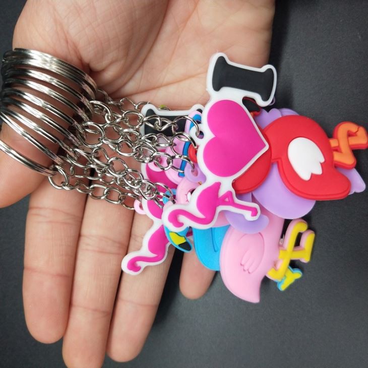 Flamingo Keychains Key Ring