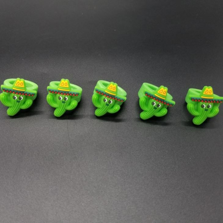 Kwaii Cactus PVC Finger Ring