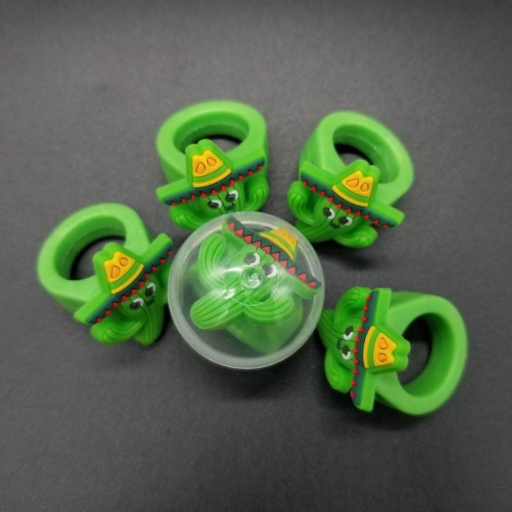 Kwaii Cactus PVC Finger Ring