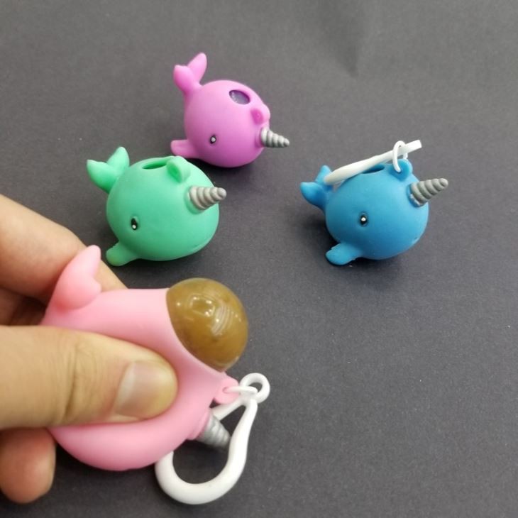 Narwhal Shape Mesh Squeeze Ball