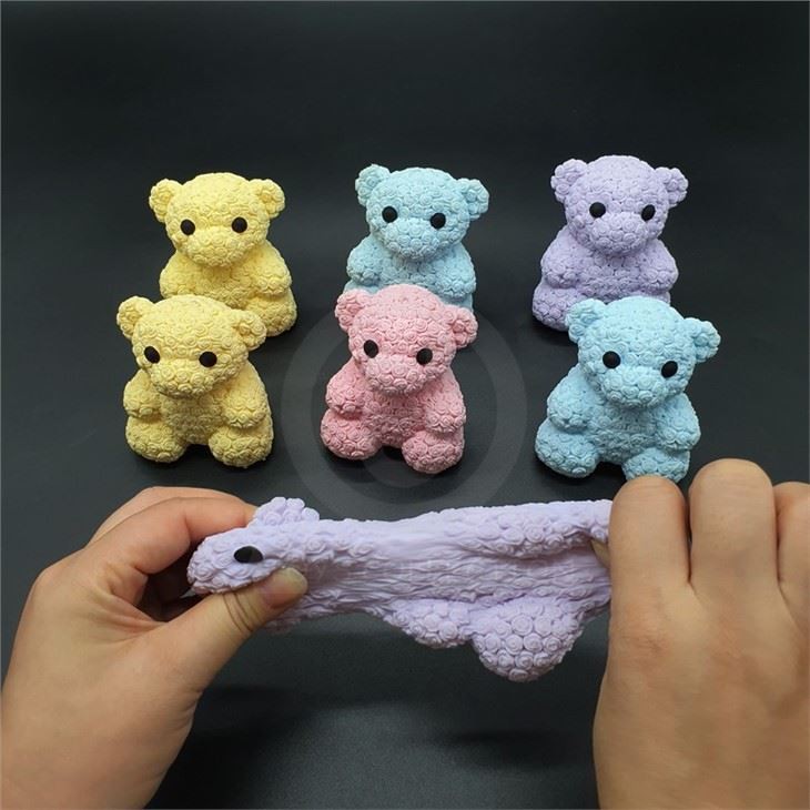 TPR Soft Rose Bear Stretchy Toys Children Gift